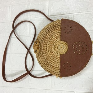 New Style Round Rattan Bag From Vietnam - Product Image 3