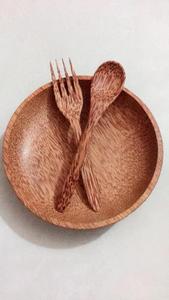 <b>WOODEN</b> CUTLERY <b>SET</b>/ COCONUT <b>SPOON</b>/ VIETNAM COCONUT SHELL <b>SPOON</b> (Ms.SAndy 84587176063WS) - Product Image 5