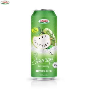 Suministro al por mayor a precio mayorista: Puré de jugo de guanábana sin azúcar NAWON de 500ml, bebida recién exprimida enlatada, del fabricante. - Product Image 1