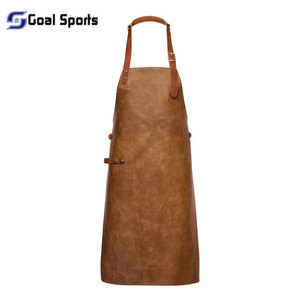 Custom Logo Design Leather Sleeveless Bib <b>Work</b> Wear <b>Apron</b> - Product Image 3