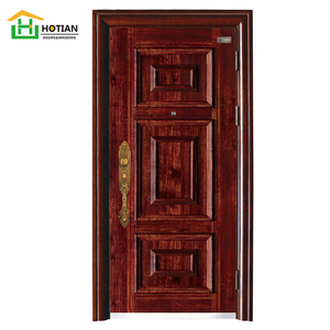 Chine fabricant forgé grilles de fer unique et demi en acier porte front intérieur conception de la porte - Product Image 4