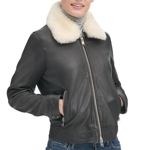 High Quality Stylish Women's Racing Leather Jacket Custom Fit Biker Outerwear with Zipper Sheep Skin Fashion Streetwear - Product Image 3