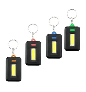 Hot Sale Cheap Custom Promotion Gift Logo Printing Small Pocket Key Chain Torch Bright Light COB Mini Flashlight Keychain