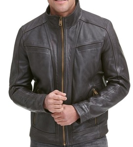 แจ๊กเก็ตหนังแท้สไตล์นักขี่มอเตอร์ไซค์เสื้อแจ็กเก็ตมอเตอร์ไซค์มีสไตล์และทนทานมีสไตล์คลาสสิก - Product Image 3