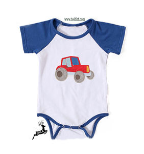 Direct Factory Tirupur-Barboteuses pour bébés standard européen personnalisé vente en gros de vêtements pour enfants avec bouton pression en ligne pour le printemps - Product Image 1