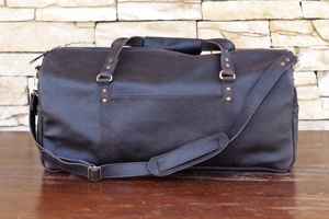 ธรรมดาหนังDuffelท่องเที่ยววันหยุดสุดสัปดาห์กระเป๋าหนังกีฬาGym Duffelสำหรับกระเป๋าTBB-0002 - Product Image 2