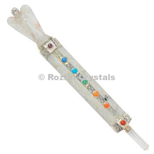 Peach Aventurine Carved Feng Shui <b>Love</b> Healing <b>Wands</b> 5-7 Inches Art Collectible - Product Image 3