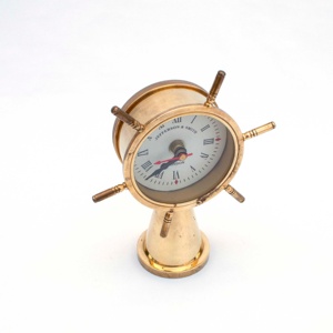 Chronomètre nautique analogique en laiton, roue de marin, Table de bureau, horloge à boule - Product Image 1