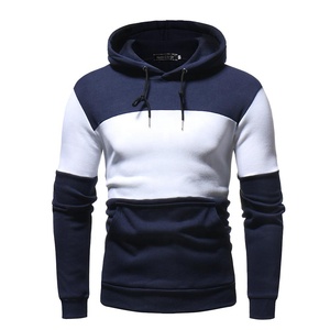 Sudadera con capucha de manga larga con bolsillo de canguro para hombre, estampado Digital, Color sólido, hombro caído, 100% algodón, forro polar sostenible - Product Image 5