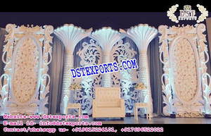 Piliers de lampe en métal Morden de mariage avec cadre à dos doré Taille et couleur personnalisables légères pour la décoration de mariage arabe - Product Image 4