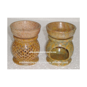 Elegant Soapstone Aroma Oil Burner, Beautiful Stone Aroma Oil Lamp - Product Image 1
