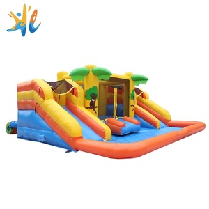 Doble piscina palm árbol <span class=keywords><strong>casa</strong></span> inflable <span class=keywords><strong>con</strong></span> tobogán de agua - Product Image 6