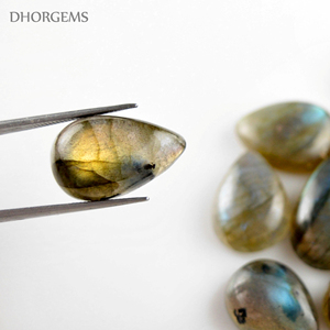 Cabochon en forme de perle naturelle de labradorite, pierre précieuse ample, goutte d'eau, vente en gros, - Product Image 4