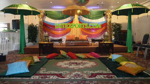 Mehndi etapa con Swing Jhoola boda Pavo Real Swing boda Metal diseñador Swing - Product Image 2