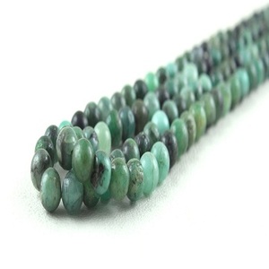 Cuentas de piedras preciosas de Esmeralda verde Natural suave grado AAA 4-6mm collar hecho a mano DIY colgante de bebé joyería certificada por terceros - Product Image 1