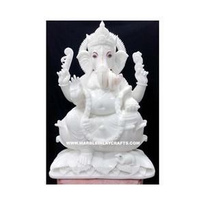 Statue du dieu Ganesha en marbre - Product Image 1