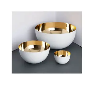 Медные металлические роскошные современные декоративные чаши белого цвета
