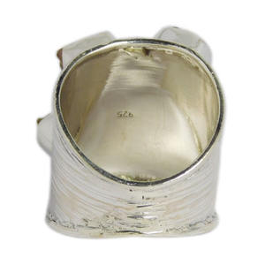 พลอยซิทรีนแท้แบบหยาบฝาปิดเครื่องประดับแหวนเงินสเตอริงแข็ง925นิรันดร์สำหรับงานแต่งงาน - Product Image 2