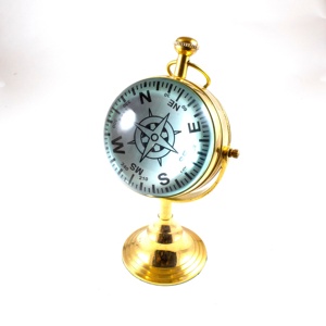 SAIDC2427 Calyron latón náutico cuarzo bola reloj hecho a mano diseño europeo novedad Oficina Navidad decoración regalos corporativos Metal - Product Image 2