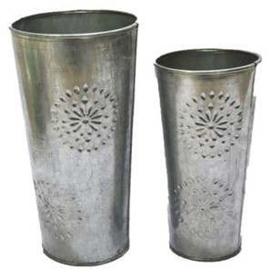 Jardinières de sol pour plantes d'intérieur/extérieur, finition galvanisée contemporaine, tôle GP IHA, élégantes et durables - Product Image 4