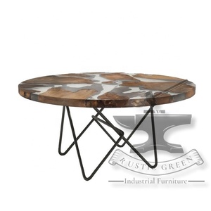 Customized Modern Home Living Room Furniture 10pcs Acacia Wood Coffee <b>Table</b> with Epoxy Resin Scandinavian Design Style - Product Image 5