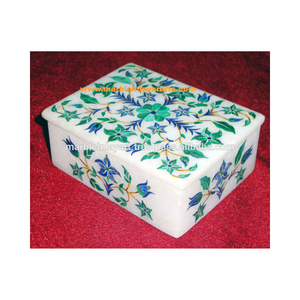 Marble Inlay <b>Box</b>, Marble Decorative Inlay <b>Box</b> - Product Image 1