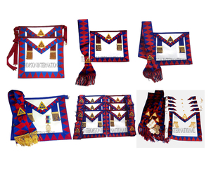 Masonic Royal Arch Companion Delantal Joya Set Bordado hecho a mano Artesanía Punto de cruz y costura Masonic Regalia Delantal - Product Image 2