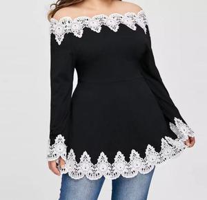 Áo kiểu nữ mùa hè chất liệu cotton hữu cơ cao cấp, thân thiện với môi trường, kiểu dáng vintage, tay dài, phối bèo nhún, màu trơn, phong cách giản dị, gợi cảm. - Product Image 4