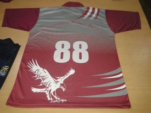 Colores personalizados y diseño de logotipos Camiseta con estampado de sublimación Camiseta personalizada de cricket y fútbol - Product Image 2