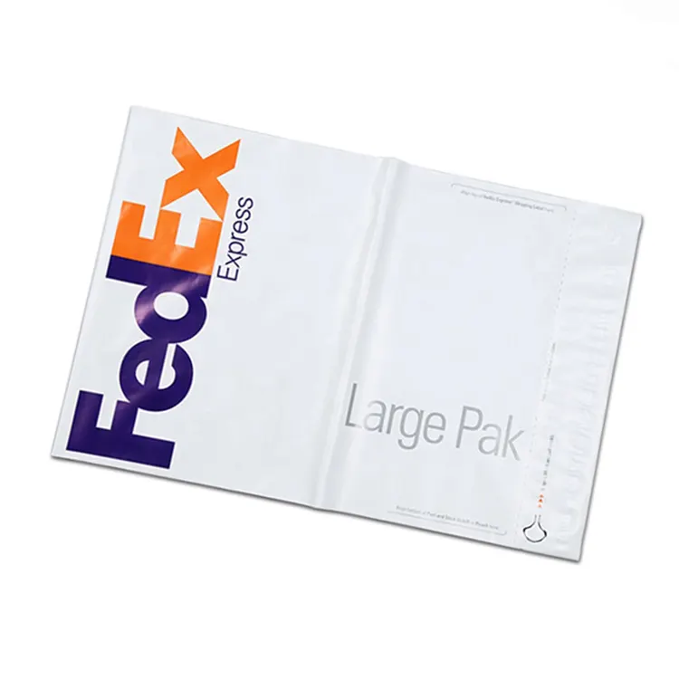 Enveloppes d'expédition biodégradables avec Logo personnalisé, 50 pièces, en plastique polyester, expédition Express, Fedex