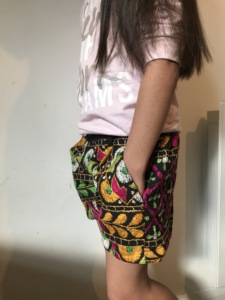 Short en toile à usage domestique rétro bohème brodé à la main motif floral élastique taille moyenne respirant chaud coupe droite lavage coloré - Product Image 3