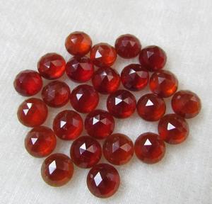 พลอยโกเมนเฮสโซไนท์ธรรมชาติ6มม. ทรงหลวมทรงกุหลาบเจียระไนทรงหลังเบี้ย AAA + อัญมณีคุณภาพสูงปรับเทียบได้ - Product Image 3