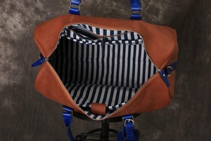 De cuero de los hombres de viaje Portátil Bolsa 100% de cuero genuino de los hombres de bolsa de un solo hombro de lona bolsos de viaje TSL-0017 - Product Image 6