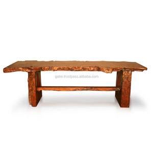 Mesa de comedor de madera maciza, losa de madera de forma orgánica para uso en muebles del hogar para comedor - Product Image 4