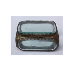 กล่องแก้วและทองเหลืองพร้อมอุปกรณ์ทองเหลืองในกล่องเครื่องประดับโบราณเสร็จสิ้นการจัดงานสำหรับผู้หญิงและเด็กผู้หญิง - Product Image 6