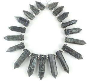 Jaspe de Kambaba naturel à facettes pointues en forme de crayon perles de Briolette de qualité supérieure fabrication de bijoux perles en gros - Product Image 2