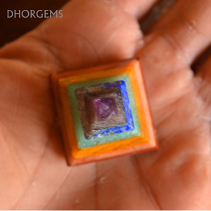 Colgante de piedra de pirámide de cristal de siete Chakras naturales equilibrio de energía curación decoración del hogar amatista azul Aventurina piedra preciosa amor - Product Image 6