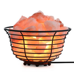 Bol sculpté à la main bol en métal de l'Himalaya en cristal naturel avec morceaux de sel panier en métal de l'Himalaya lampe à sel avec morceaux, - Product Image 4