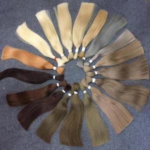 Postiches de cheveux Remy pour femmes droites russes de 60cm en vrac couleur blonde cendrée Grade 8A - Product Image 5