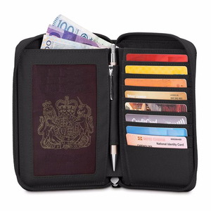 Cartera de viaje con cremallera larga de tela de alta calidad con pasaporte bolsillo de moneda múltiples bolsillos para tarjetas de crédito Pen Loop 2025 - Product Image 1