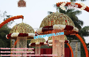 Dernières décorations d'entrée avec parapluies, grands parapluies rajasthani pour la décoration de mariage, parapluies de décoration pour allée de mariage - Product Image 4