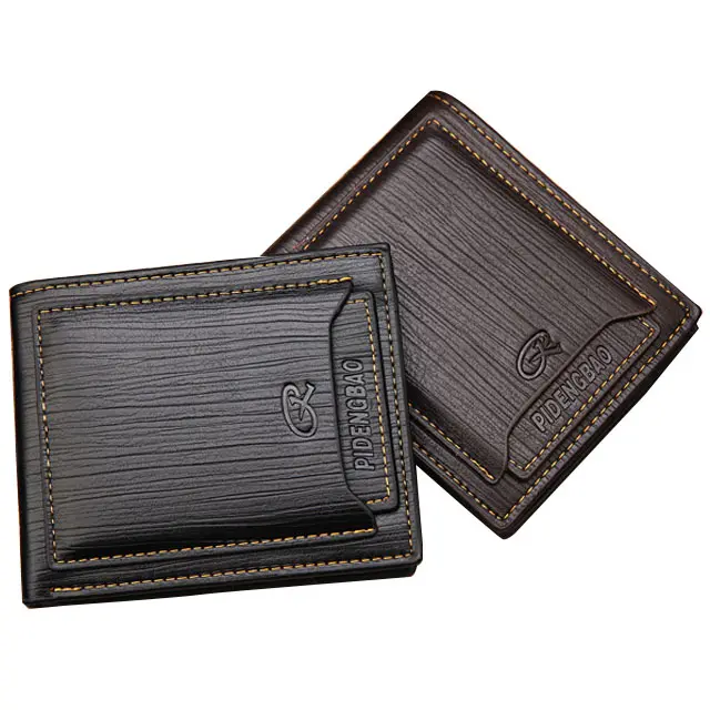 Mens Wallet PU Leather Men's Short Purses Money Wallet Credit Cards Holder
