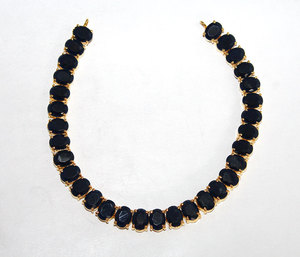 40.89gm zafiro azul natural chapado en oro pendientes, colgantes y collar conjunto joyería para venta al por mayor - Product Image 1