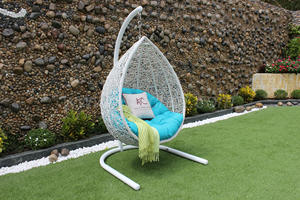 High Quality Synthetic Poly Rattan Egg <b>Hammock</b> Chair Contemporary Outdoor Garden Park Hall Apartment Use Durable Metal Iron - Product Image 2