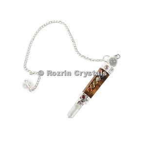 Péndulo de chacra de tres piezas, Ojo de Tigre - Product Image 1