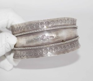 Pulsera de diseñador de plata esterlina 925 para venta al por mayor fabricante de brazalete hecho a mano de plata - Product Image 4