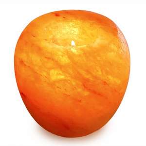 Candelabros de sal del Himalaya con forma de manzana, candelabro de sal del Himalaya de cristal artesanal, lámpara de sal del Himalaya de manzana - Product Image 1