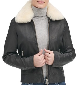 High Quality Stylish Women's Racing Leather Jacket Custom Fit Biker Outerwear with Zipper Sheep Skin Fashion Streetwear - Product Image 4