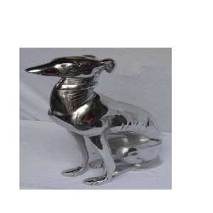 Escultura de perro de aluminio fundido con pulido de espejo, decoración del hogar, esculturas de Metal de animales para Decoración - Product Image 2