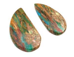 2 piezas de cabujón de jaspe Natural tallado, hermosa forma elegante, cuentas de piedras preciosas sueltas para la fabricación de joyas - Product Image 3